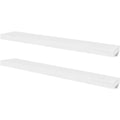vidaXL Wall Shelf Set of 2 White MDF Condition-New