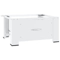 vidaXL Heavy-Duty Steel Washing Machine Pedestal with Storage Drawer - White, Suitable for All Standard Washing Machines and Dryers, Non-Slip and Scratch Protection Design-Like New Condition-Like New