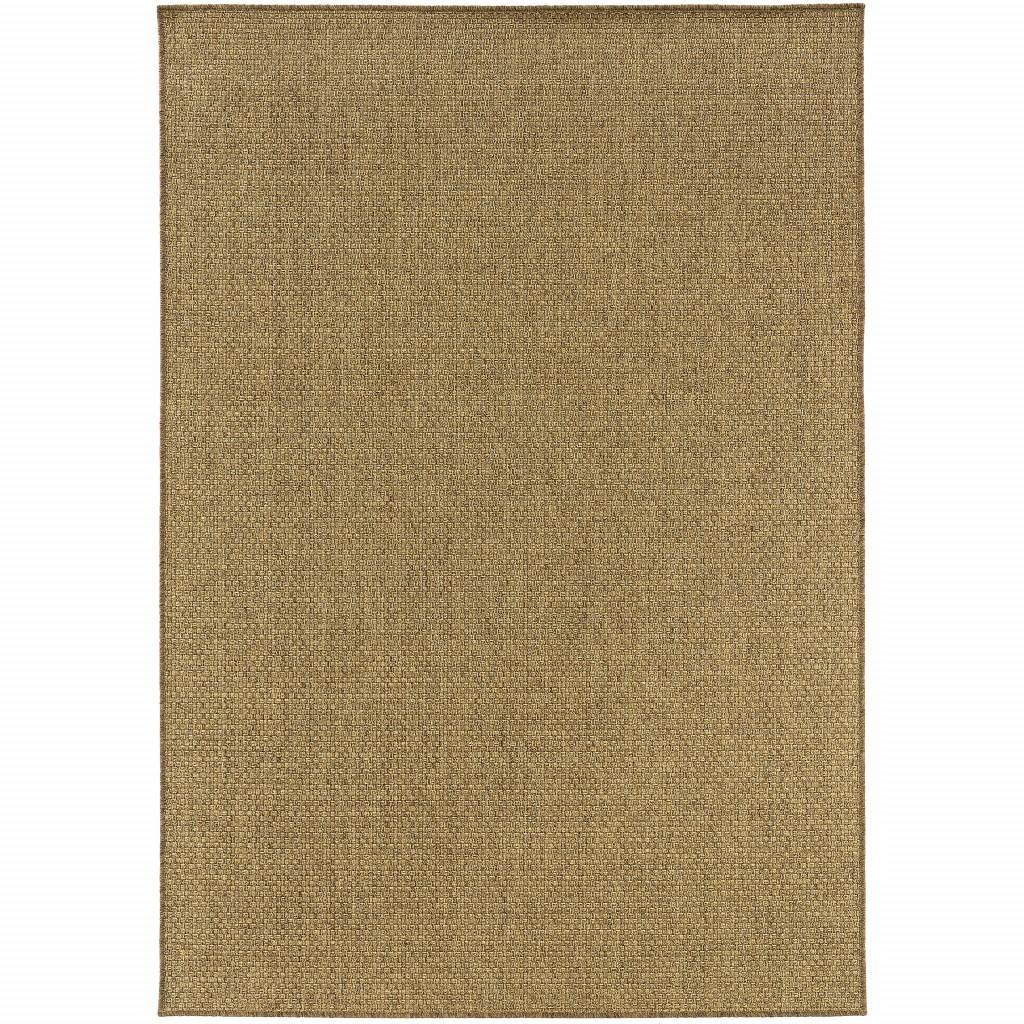 2X4 Solid Tan Indoor Outdoor Scatter Rug-New