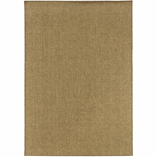 2X4 Solid Tan Indoor Outdoor Scatter Rug-New