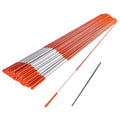 20 Pack - 72Inch x 5/16Inch Driveway Markers, Snow Stakes, Plow Stakes- Includes 12Inch Install Bit - Orange Reflective Fiberglass 6 (20)-Like New Condition-Like New