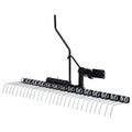 vidaXL Scarifier for Ride-on Mower, Lawn Dethatcher with Spring Steel Tine, Garden Grass Tractor Rake for Outdoor Yard, Moss Mower