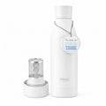 The Clean Hydration Co. Insulated Removable Bottom Water Bottle 17 Oz | Stainless Steel Water Bottle | Double Walled Thermo Flask | Hot and Cold Water Bottle (White)