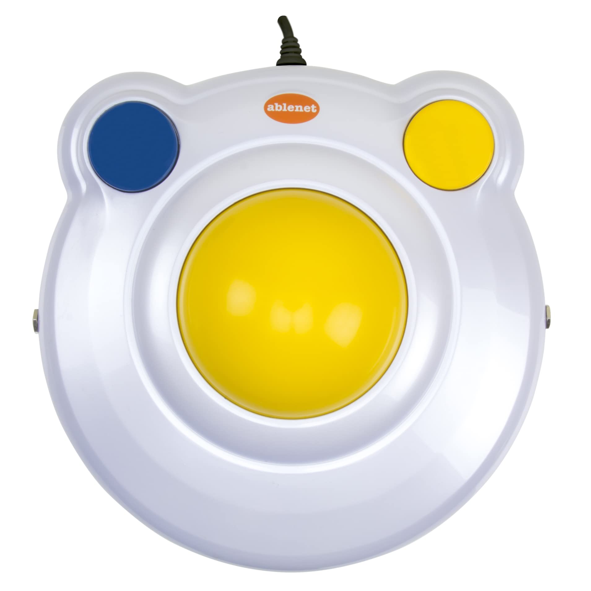 AbleNet BIGtrack 2 Trackball - Adaptive Mouse for Special Needs and Users Who Lack Fine Motor Skills - Big Trackball Mouse with 2 Mice Buttons for Handicap and Disabled - Product #12000006