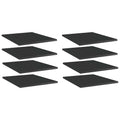 vidaXL 8pcs Bookshelf Boards - High Gloss Black, 15.7Inchx19.7Inchx0.6Inch, Quality Engineered Wood - Elegant, Durable and Easy to Clean Condition-New