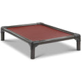 Kuranda Chewproof Elevated Dog Bed - Walnut PVC - 50 x 36 - Heavy Duty Vinyl - Burgundy