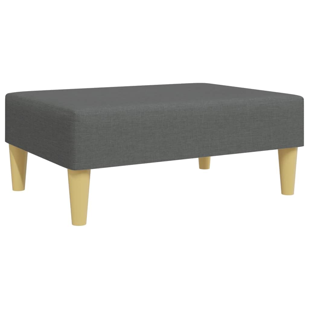 vidaXL Fabric Footstool - Dark Gray Ottoman/Stool for Living Room, Lounge, Bedroom - 30.3Inchx21.7Inchx12.2Inch with Plywood Frame-Like New Condition-Like New