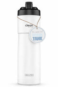 The Clean Hydration Company Sports Water Bottle 23oz | Insulated Bike Water Bottle with Easy-Clean Nozzle, Easy Squeeze | Leak-Proof Cycling, Running, Gym & Fitness Bottle | BPA-Free, Gloss White