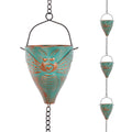 giole 10 FT Rain Chain for Outside  Rain Chain with 10 Bee Pattern Cups Adjustable Rain Catcher Chain for Gutters  Eaves  Drainage  Replacement for Downpout