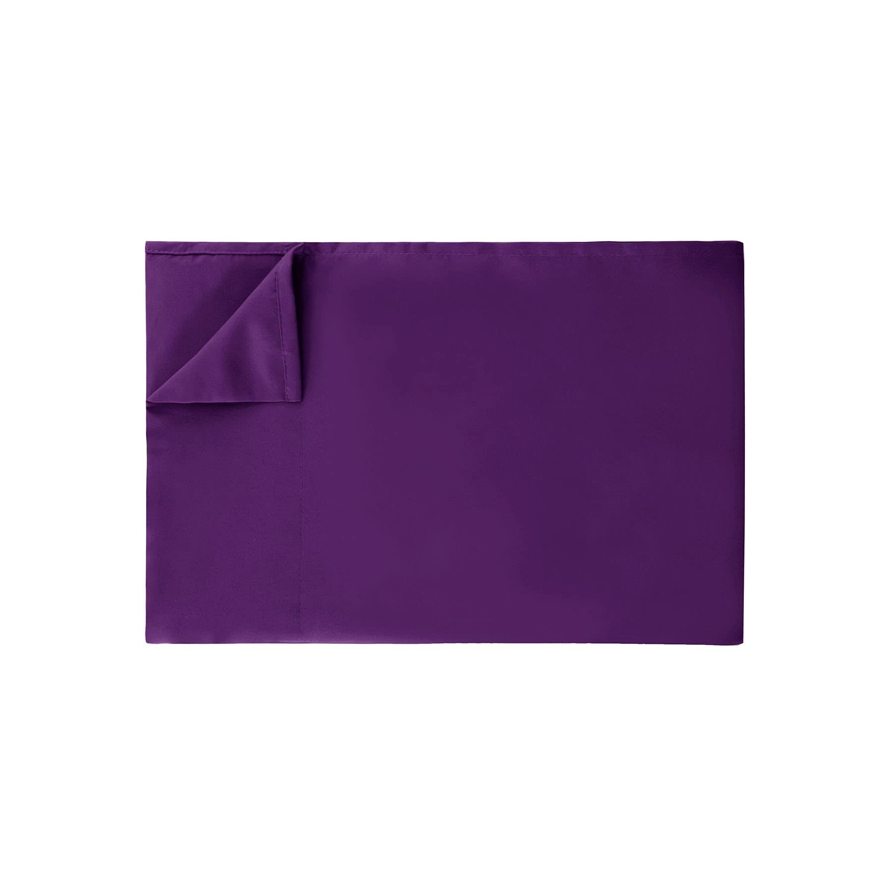 Ghooss Bedding Flat Sheets Premium Soft Brushed Microfiber Farbic Wrinkle Resistant 1 Pack(Purple Twin)