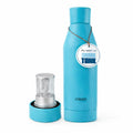 The Clean Hydration Co. Insulated Removable Bottom Water Bottle 17 Oz | Stainless Steel Water Bottle | Double Walled Thermo Flask | Hot and Cold Water Bottle (Aqua)
