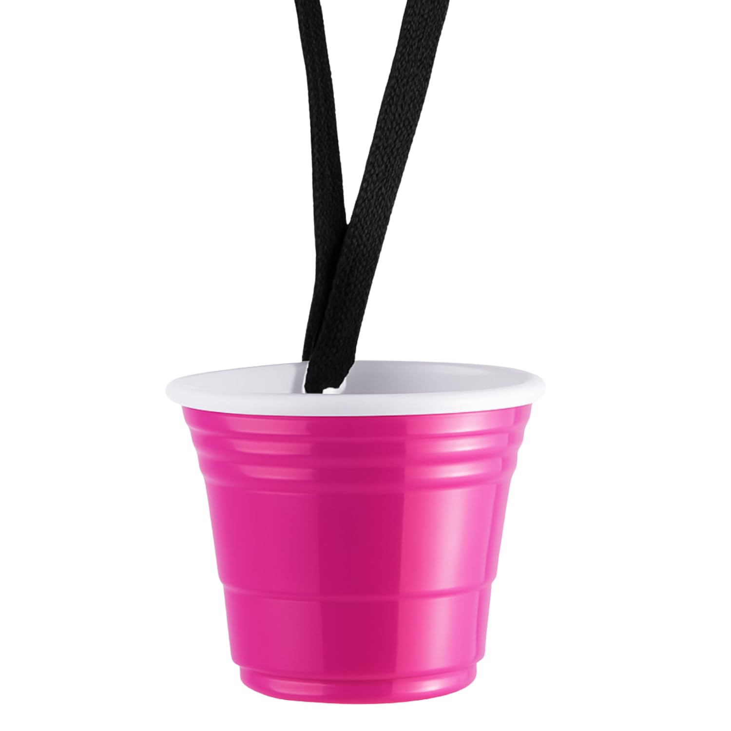 Red Cup Living Pink Shot Glasses with Lanyard, 2oz Reusable | Heavy-Duty, Perfect for Parties and Gifting | Christmas, Holiday Gifts | Cocktail, Vodka Shot Glasses