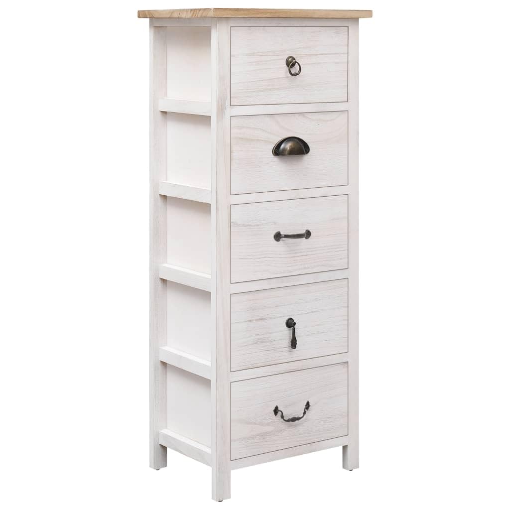 vidaXL Side Cabinet 13.8Inchx9.8Inchx34.3Inch Paulownia Wood Condition-New
