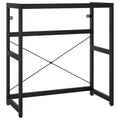vidaXL Black Iron Bathroom Console - Durable Washbasin Frame | Stand Furniture for Modern Restroom | Powder-Coated for Weather Resistance | Towel Storage, Easy Clean | 31.1Inchx15Inchx32.7Inch-Like New Condition-Like New
