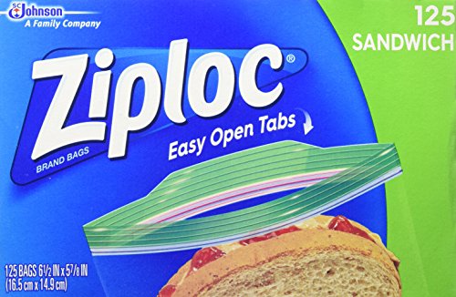 Ziploc 125ct Zip Lock Bag  1 Pack  Clear