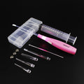Melleco Lighted Tonsil Stone Remove Tool Pick for Fresh Breath + 1 Cleaning Irrigator Syringe Bad Breath Treatment Condition-New