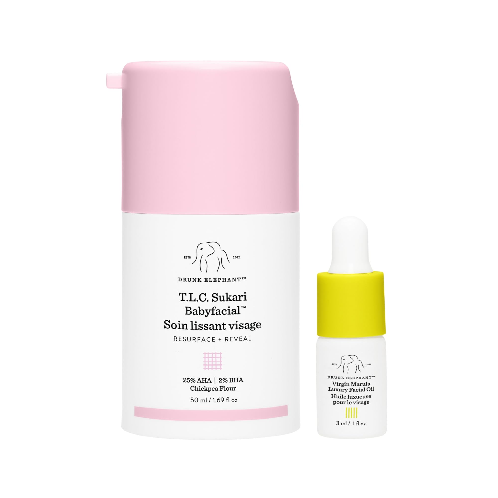 Drunk Elephant T.L.C. Sukari Babyfacial - 50 ml/1.69 fl oz - Exfoliating Face Mask - Clean Clinical Skincare - Cruelty-Free - Dermatologist-Tested - Free of Essential Oils  Silicones  and Fragrance