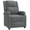 vidaXL Massage Chair with Manual Recline - Dark Gray Fabric, 6-Point Vibration Massage, USB-Powered with Remote, Cozy Armrests Condition-Used