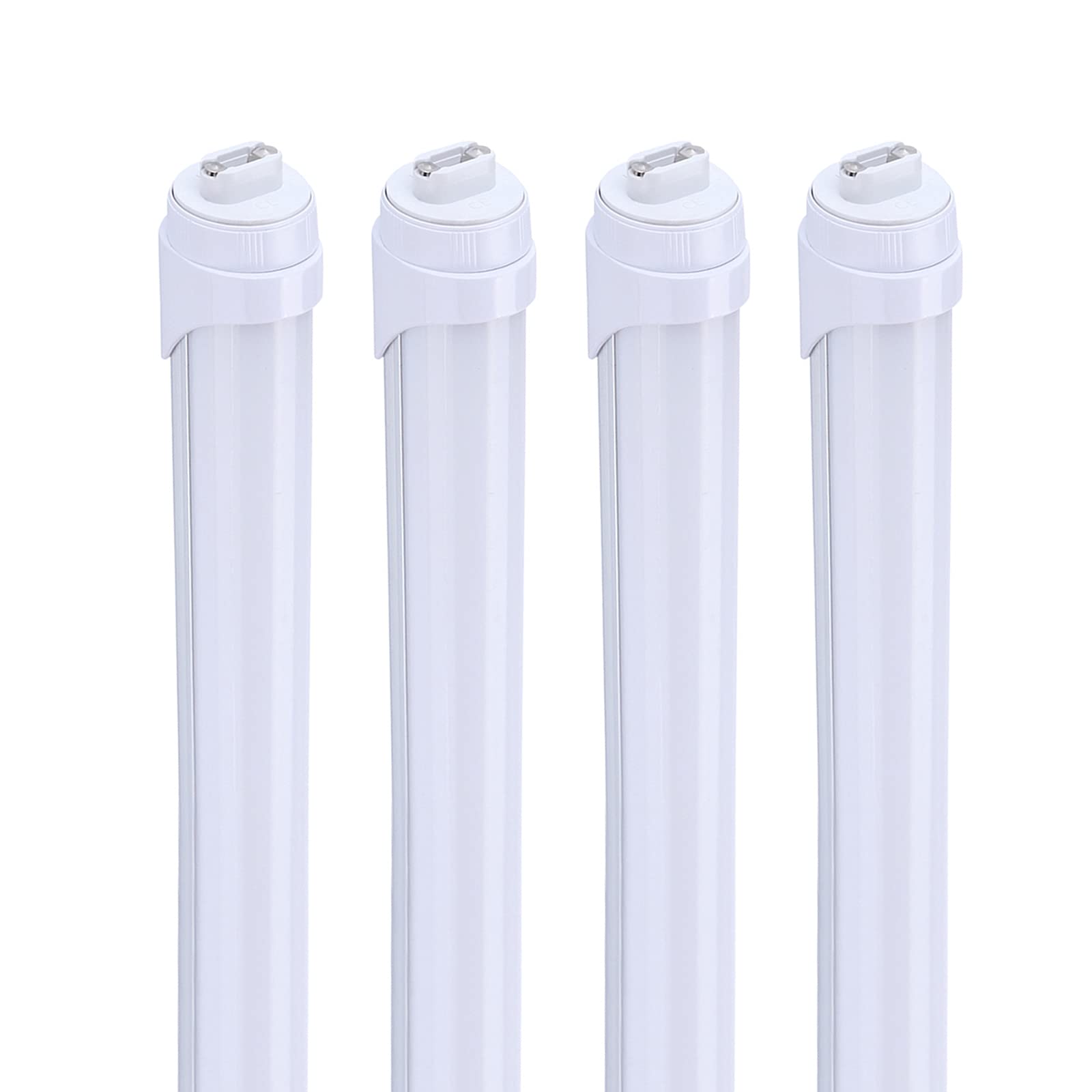 LED Bulbs 8 Foot, 2 Pin, 45W 6000K, T8 LED Tube Lights, R17D HO Rotatable 8 Shop Lights, Frosted Cover, Dual-Ended Power, Ballast Removed, 8FT LED Bulbs to Replace Fluorescent Lamp(4Pack)-Like New Condition-Like New