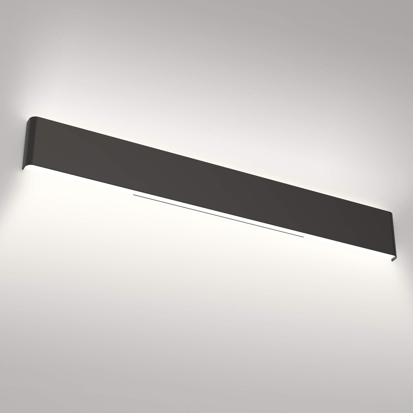 Aipsun 43.3in/40W Modern Black Vanity Light Fixtures LED Black Bathroom Wall Light Up and Down Bathroom Lighting Fixtures White Light 5000K Condition-New