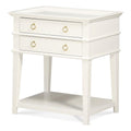Comfort Pointe Clara 2-Drawer Tray Top Wood Nightstand in White Condition-New