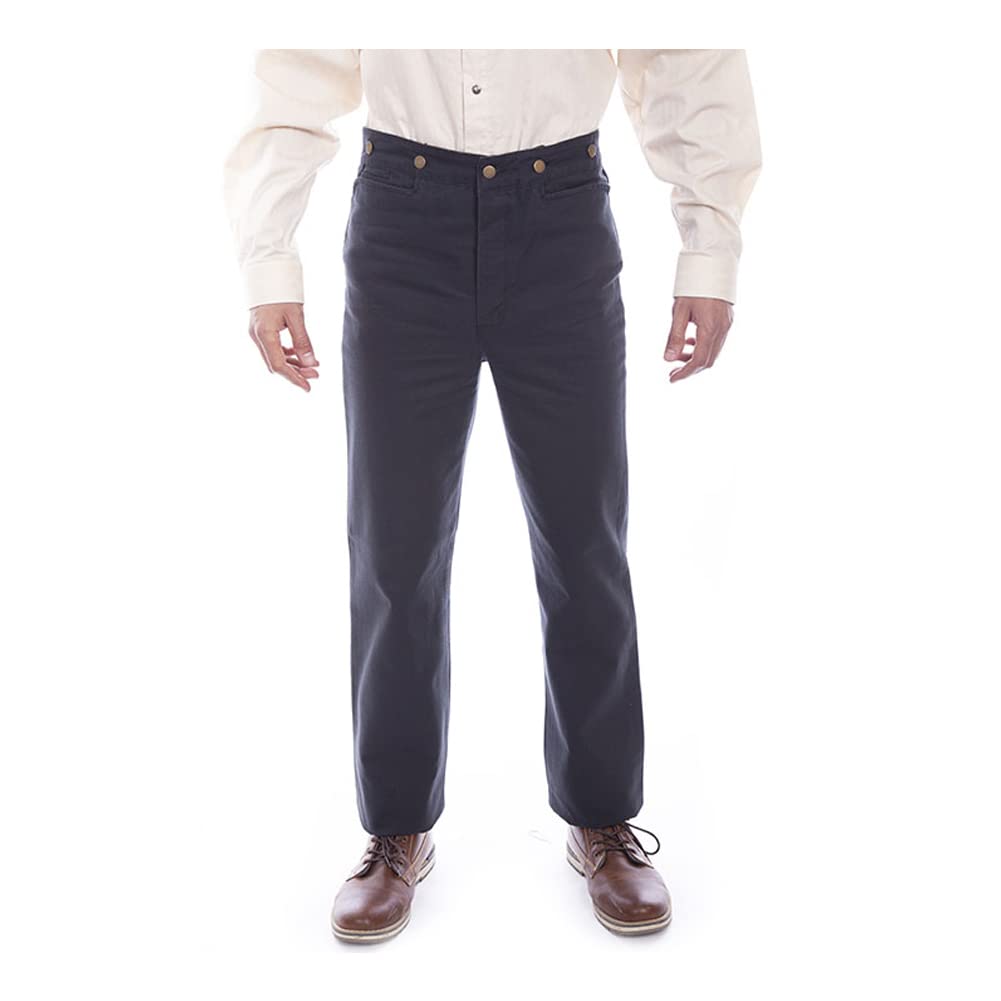 Scully Mens Rangewear Canvas Pant, Black - 36