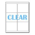 Crystal Clear Shipping Labels for Laser Printers - 4 x 3 1/3 - 6 per Sheet - 10 Sheets / 60 Labels