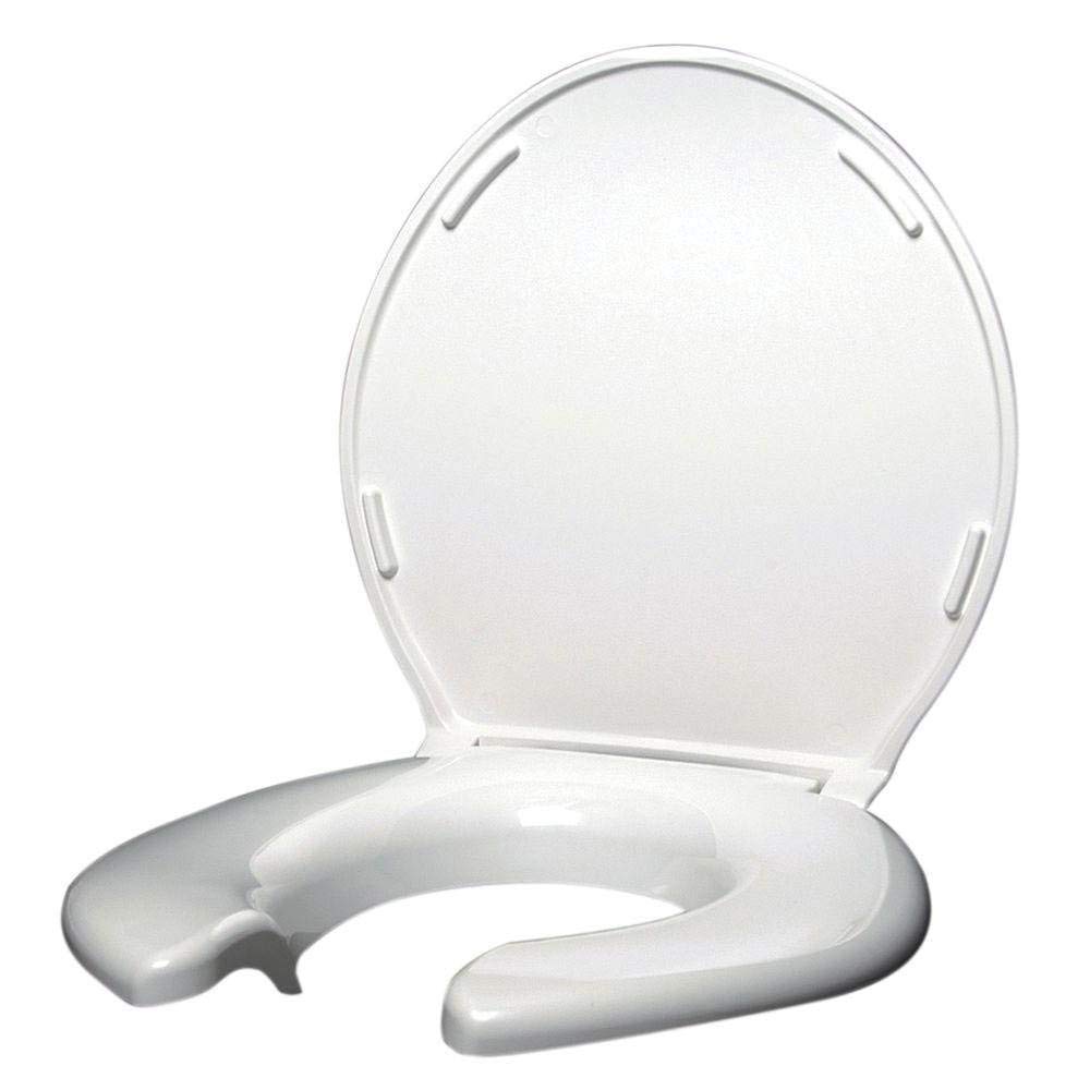 Big John Toilet Seat 2445263-3W Open Front with Cover Bariatric Toilet Seat  White
