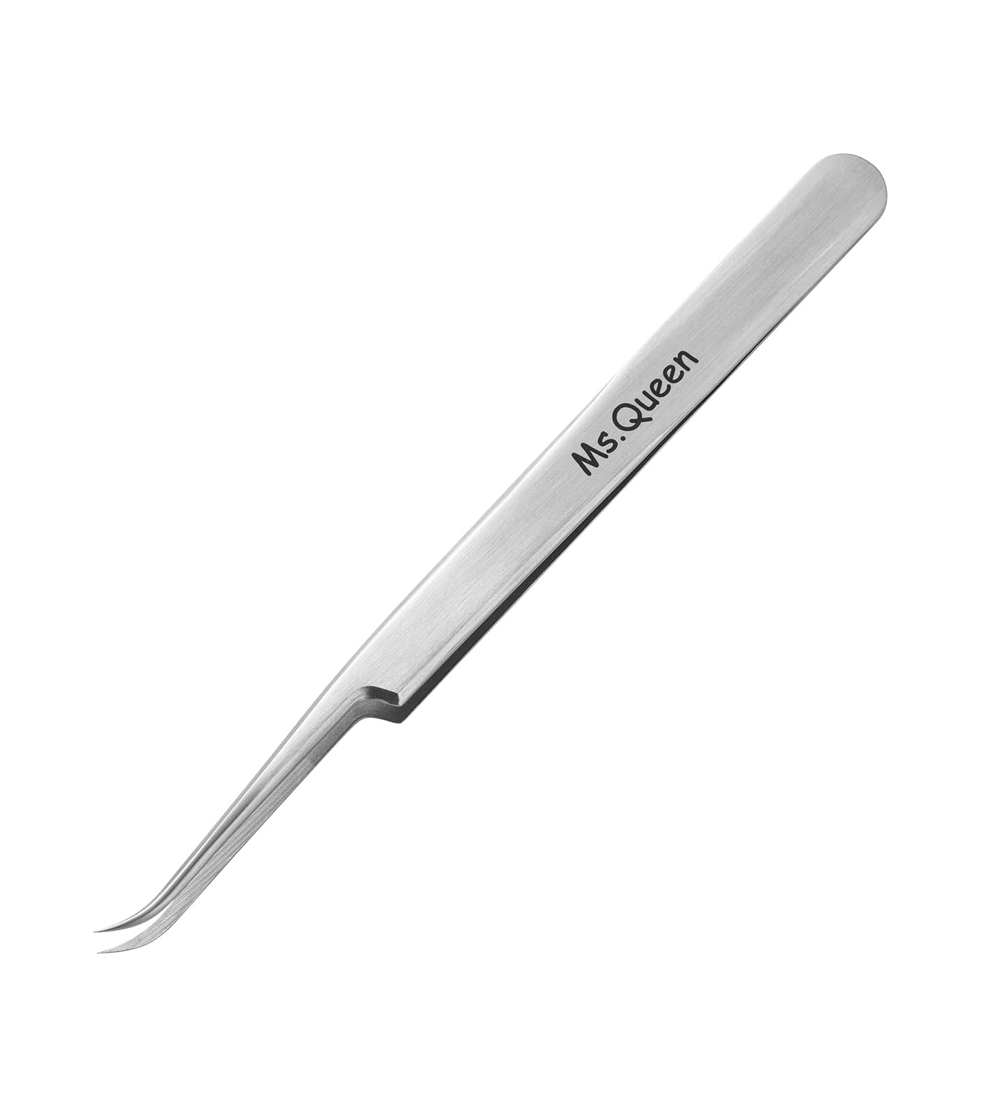 Ms.Queen Eyelash Extension Tweezers,Professional Curved Pointed Isolation Tweezers for Classic Individual Volume Mink Lash Extensions Condition-New