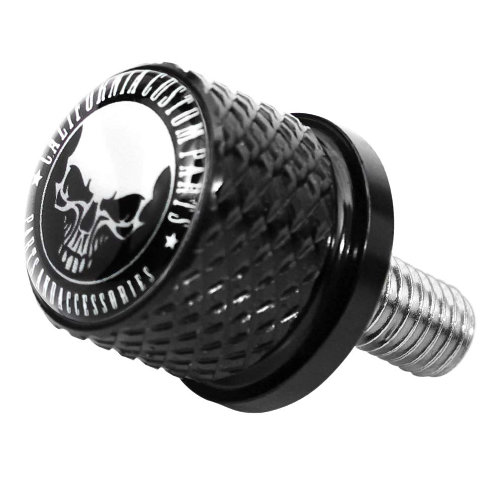 Black Stainless Knurled Fender Rear Seat Bolt Screw for Indian Scout 2015-2020 All Models -Skeleton Skull-Like New Condition-Like New
