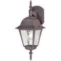 Westinghouse Lighting 6785100 One-Light Exterior Wall Lantern, Textured Rust Patina Finish on Cast Aluminum with Clear Water Glass Panels