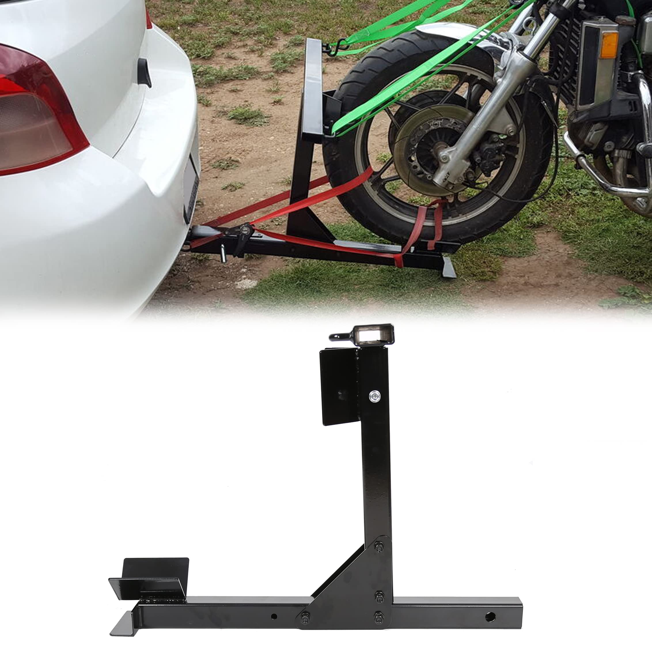 HECASA 550 LB Capacity Motorcycle Trailer Carrier Tow Hitch Rack Motorcycle