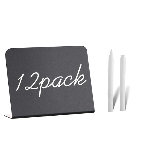 12 Pack Mini Chalkboard Signs - 4 x3  for Food  Party  Buffet  Wedding & Bakery