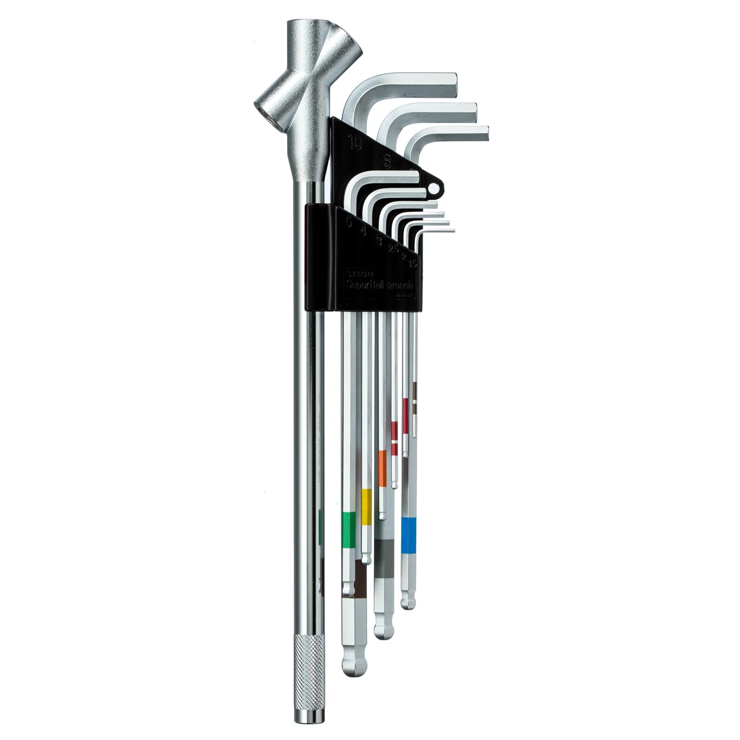 Wise SBL-1000 Ball Point Hex Key Wrench Set of 9 (Long Handle Included) Made in Japan/Can Be Tightened