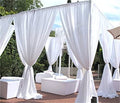 120 Wide (10ft Wide) Sheer Voile Chiffon Fabric - Flame Resistant, NFPA 701 Tested, Perfect for Draping Panels and Masking for Weddings & Events - White by The Yard (120 Yards)
