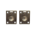 QCAA Flush Ring Pull  Solid Brass  36.5 x45 mm  Brushed Antique Brass  2 Pack  Made in Taiwan
