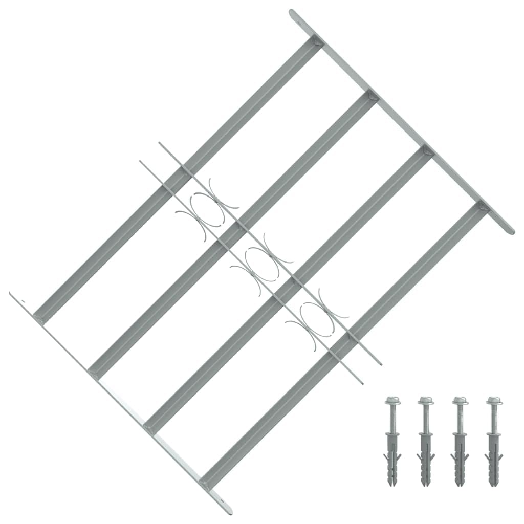 vidaXL Adjustable Security Grille for Windows with 4 Crossbars Home Improvement Hardware Material Window Guard Protection Accessories 19.7Inch-25.6Inch-Like New Condition-Like New