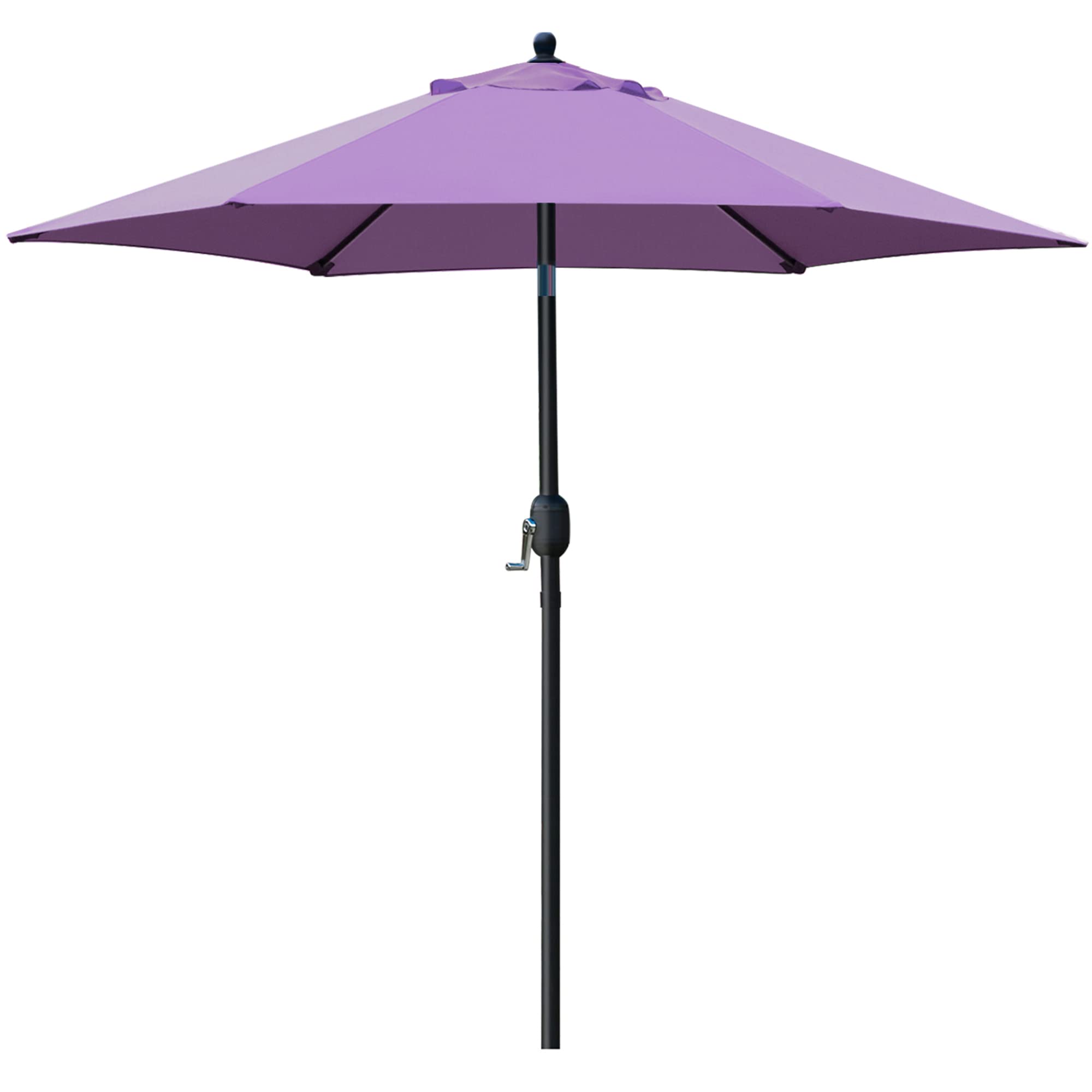 Sunnyglade 7.5 Patio Umbrella Outdoor Table Market Umbrella with Push Button Tilt/Crank, 6 Ribs (Purple) Condition-New