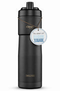 The Clean Hydration Company Sports Water Bottle 23oz | Insulated Bike Water Bottle with Easy-Clean Nozzle, Easy Squeeze | Leak-Proof Cycling, Running, Gym & Fitness Bottle | BPA-Free, Matte Black