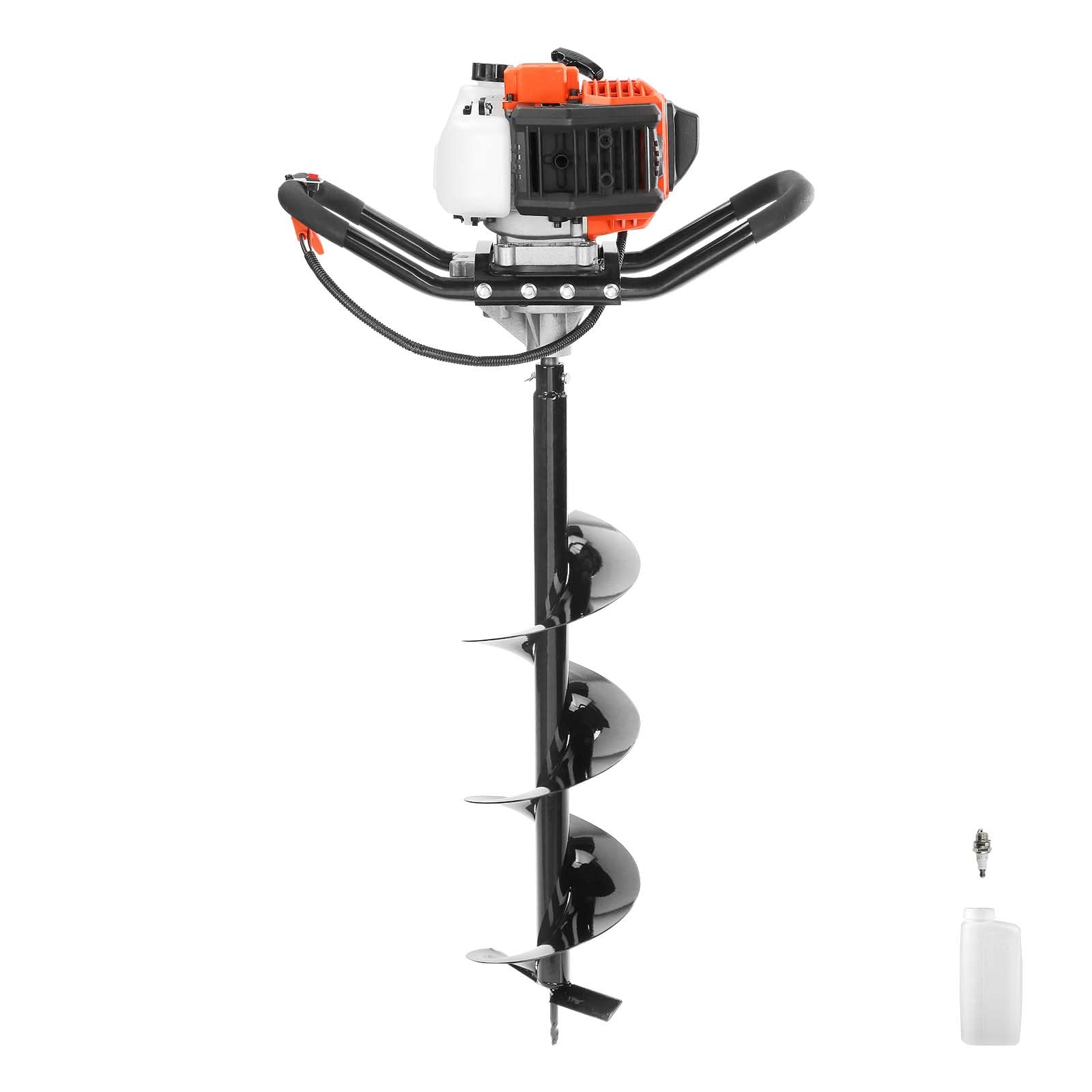 VEVOR Post Hole Digger, 43cc 1250W Auger Earth Digger, Gas-Powered (Fuel)