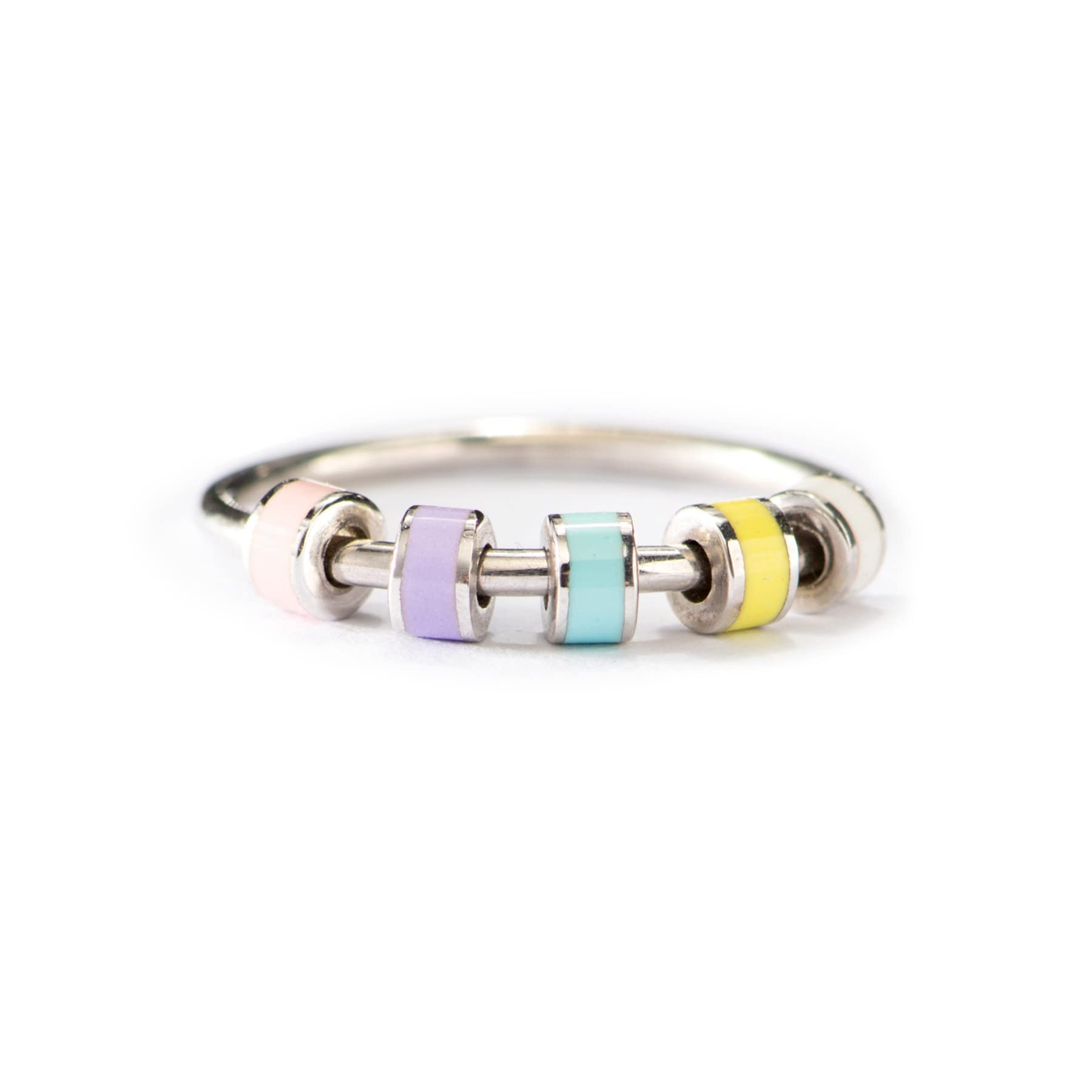 STORYJEWELLERY Fidget Rings for Daughter  To My Daughter Fidget Ring  Anti Anxiety Spinner Spinning Ring for Daughter  Daughter Gift from Mom  Mother Daughter Ring(daughter Silver Mac 09)