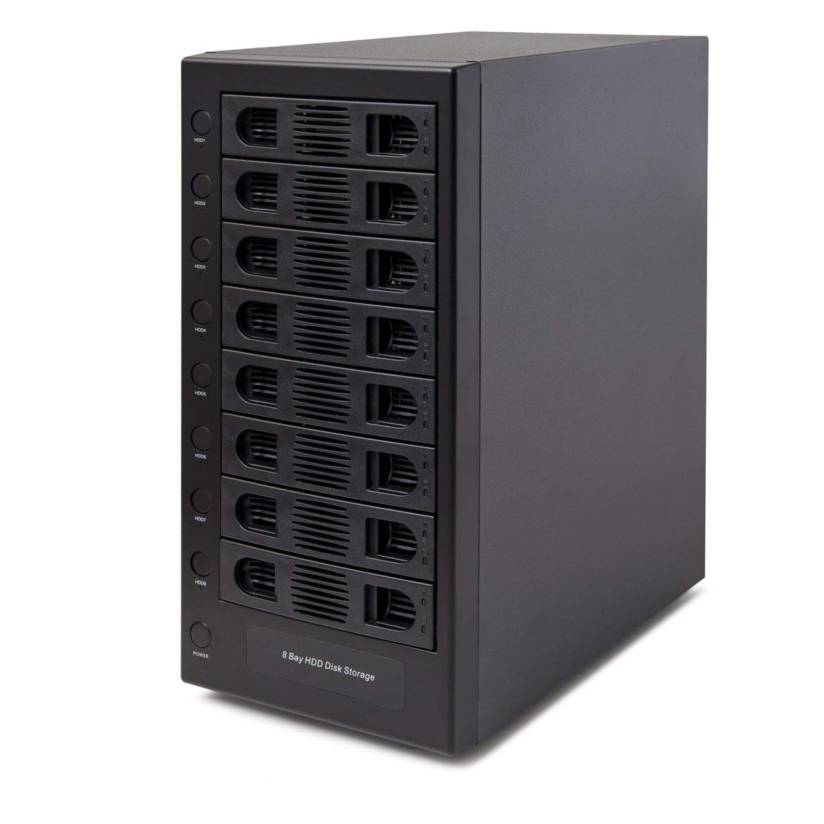 IO CREST Hard Drive Enclosure Supports Multi Bay via USB Interface, Black, 8-Bay
