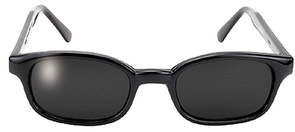 Pacific Coast Original KDs Biker Sunglasses (Black Frame/Dark Grey Lens)