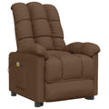 vidaXL Massage Recliner in Brown Fabric – Adjustable, Vibrating, Easy Assembly, Durable and Comfortable Relaxation Massage Chair-Like New Condition-Like New