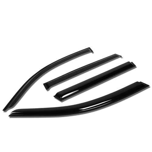 Auto Dynasty 4Pcs Tape-On Window Visor Compatible with 2011 2012 2013 2014 2015 2016 2017 BMW X3 2011-2017, Deflector Rain Guard, Acrylic Black Condition-New