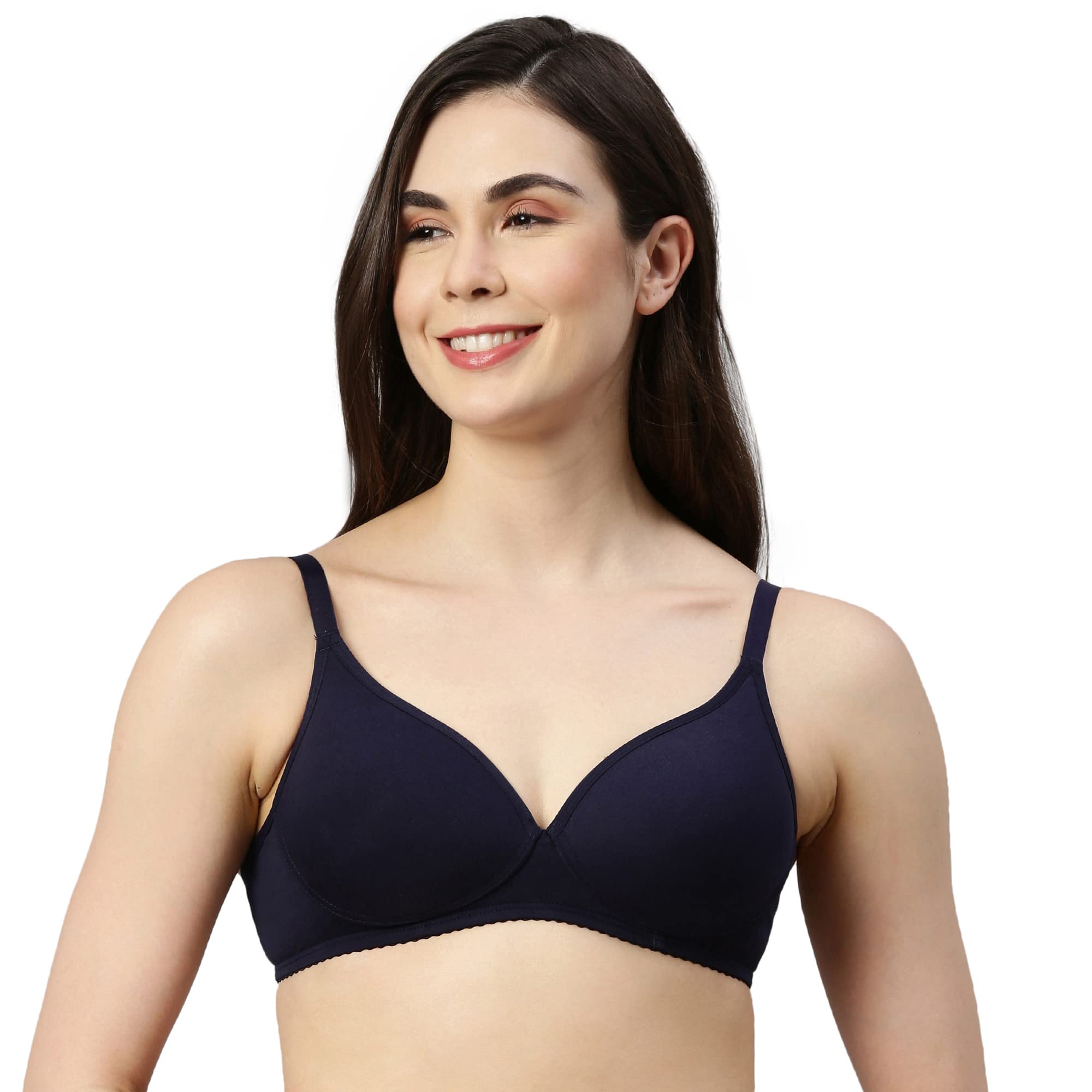 Enamor Wireless Push Up Padded Bra for Women - Medium Coverage, with Back Closure Condition-New