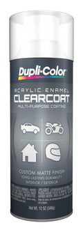 Dupli-Color Multi-Purpose Enamel, Matte, Crystal Clear, 12 oz