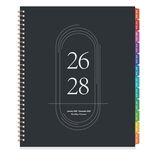 2026-2028 Monthly Planner Calendar - 3 Year Planner 2026-2028  Jan 2026-Dec 2028  8.5 x 11  36 Monthly Calendar with Colorful Tabs  Inner Pockets for Home  School or Office Use