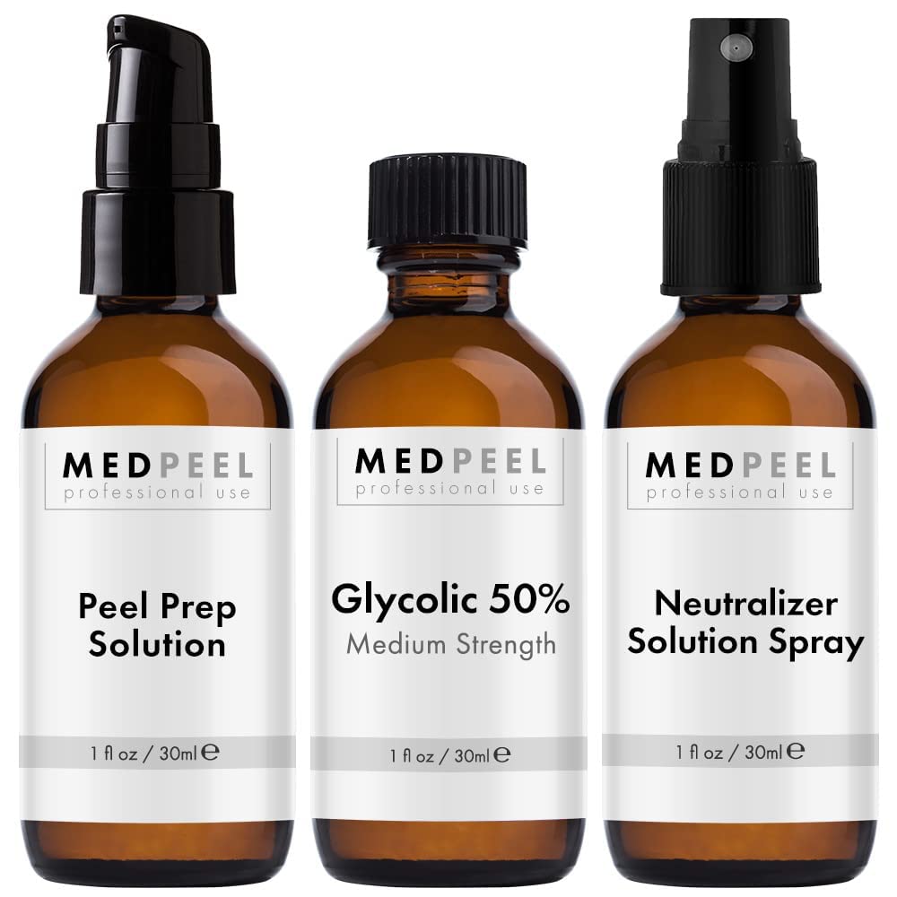 MedPeel Glycolic Acid 50% Essential Peel Kit, Includes: Prep, Neutralizer