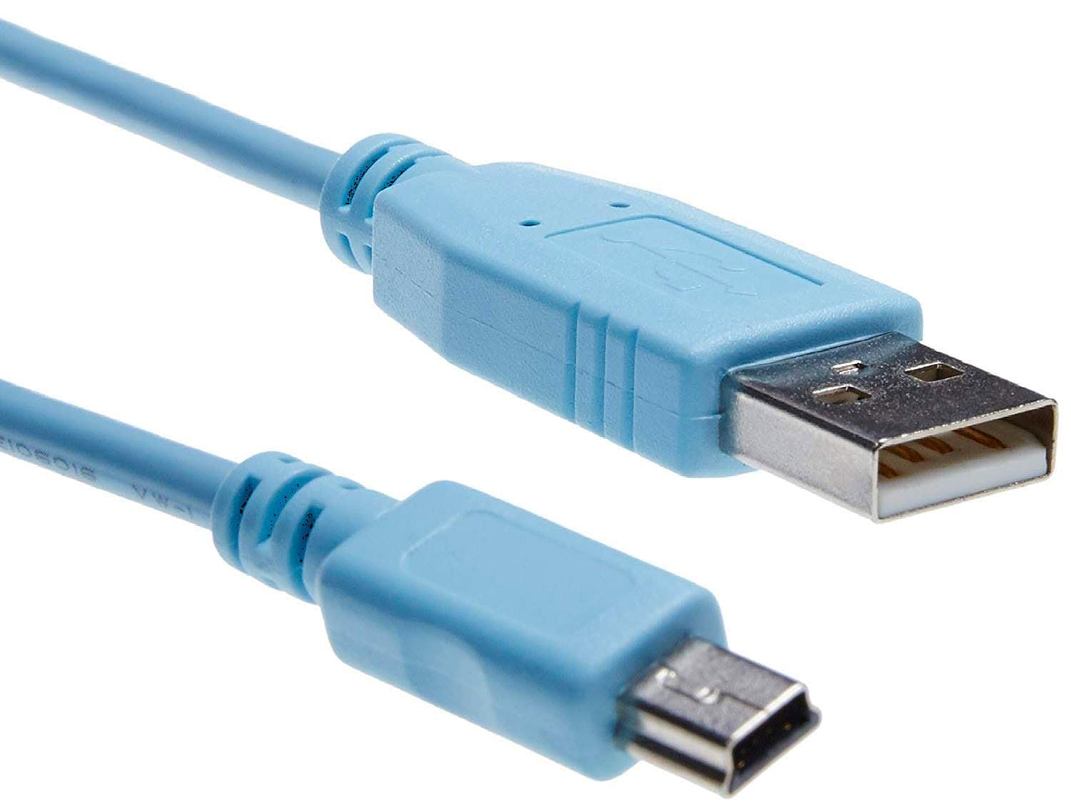 Aexus Console Cable for Cisco | 6 ft USB Type A to Mini-B | CAB-Console-USB= | 37-1090-01 Condition-New